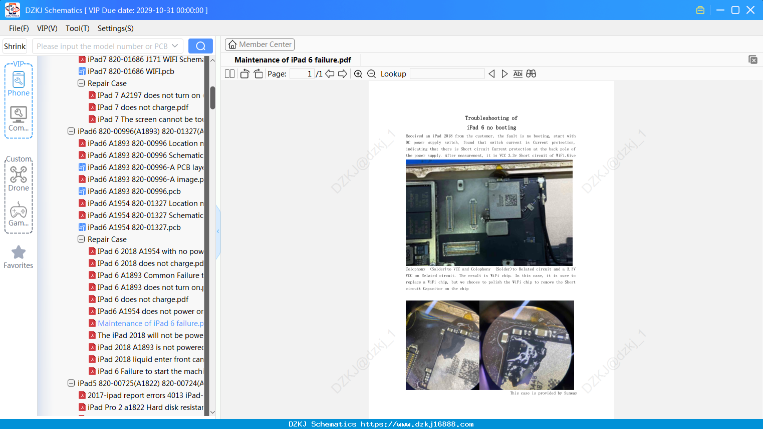 Maintenance Of IPad 6 Failure